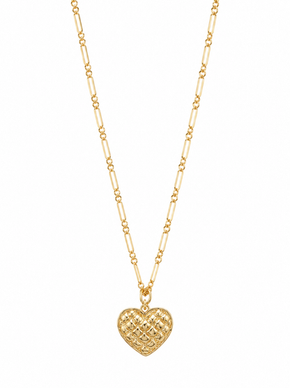 Honeycomb Heart Necklace