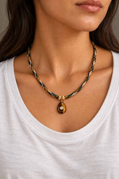 Terrain Pear Cord Necklace