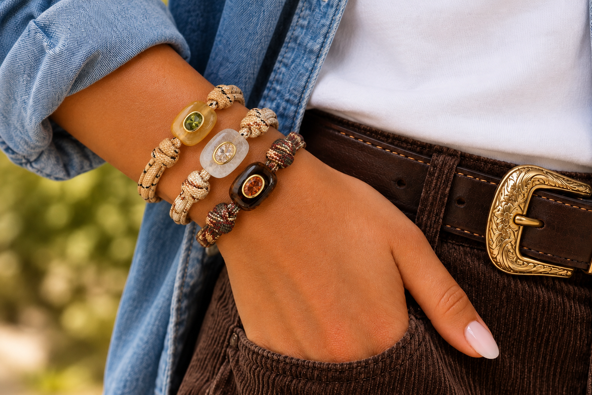 Gemstone Knot Bracelet