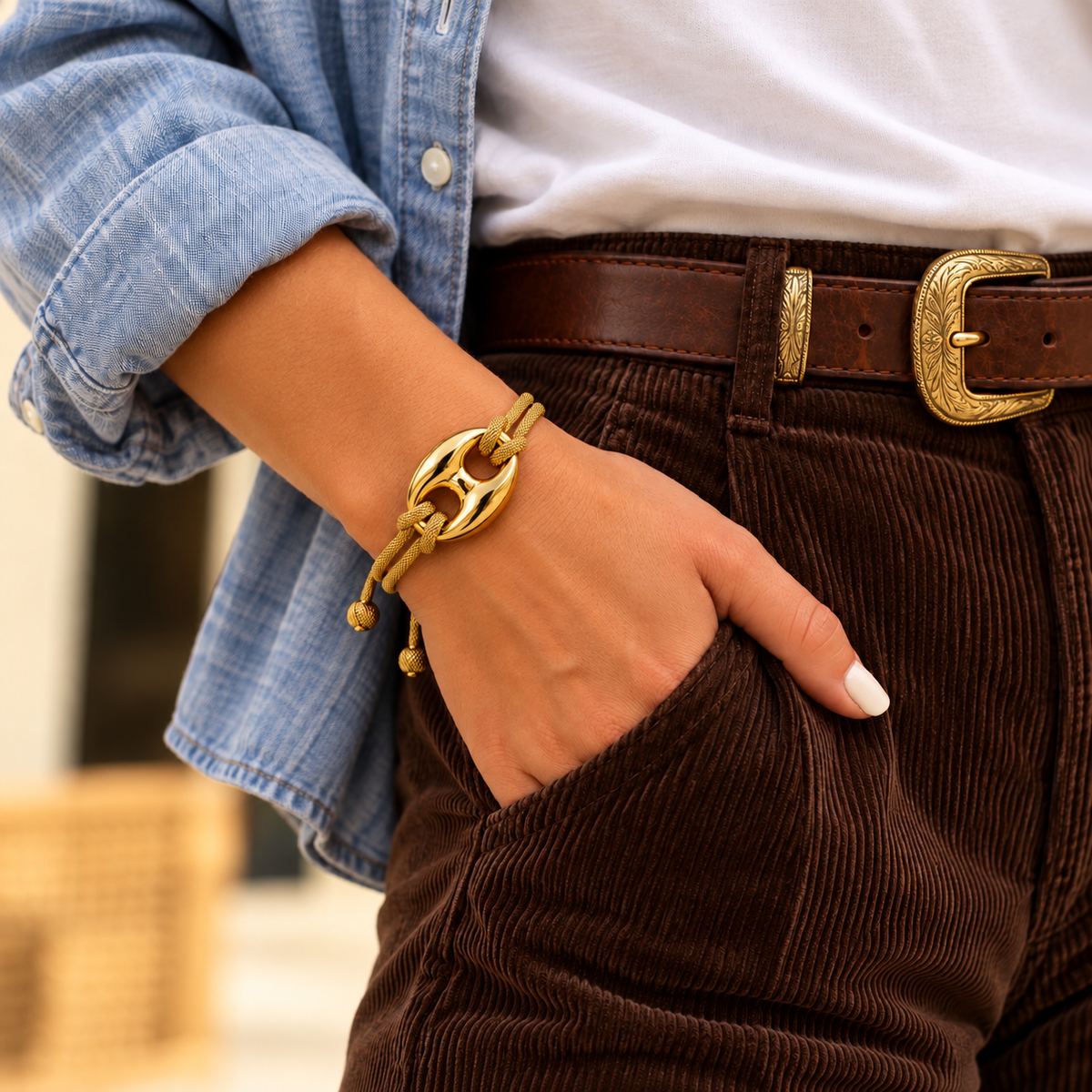 Marina Gold Rope Bracelet