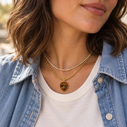 Solstice Tiger’s Eye Pendant Necklace