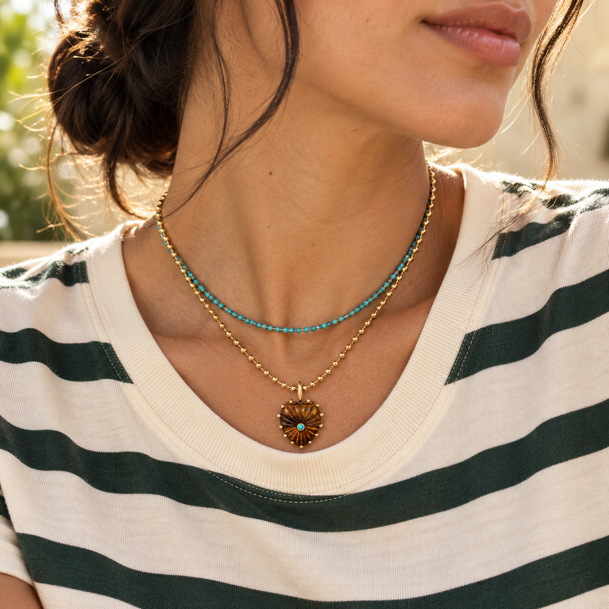 Solstice Tiger’s Eye Pendant Necklace
