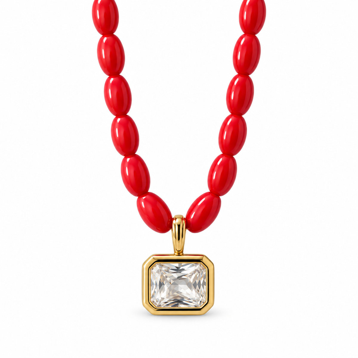 Scarlet Keepsake Beaded Necklace