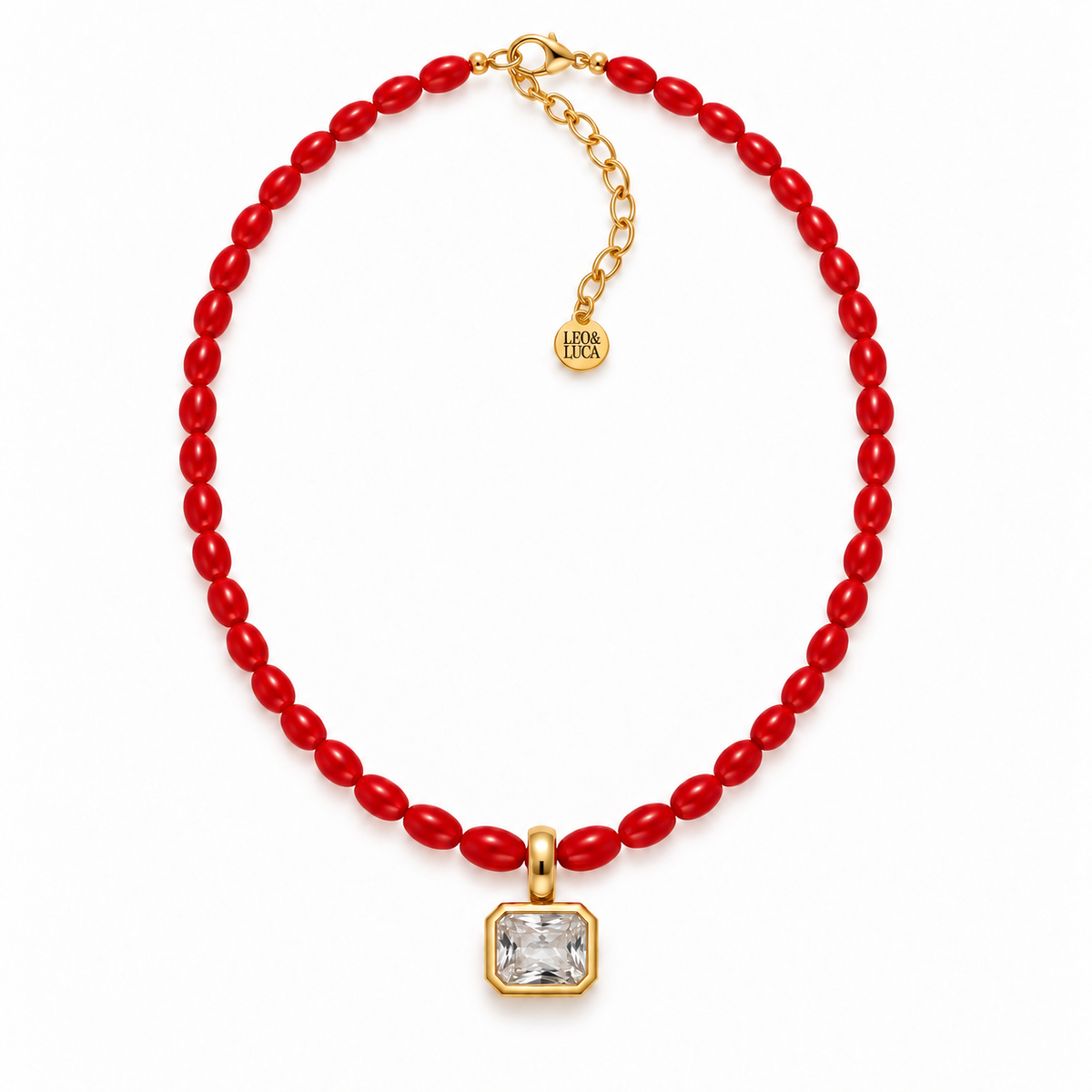 Scarlet Keepsake Beaded Necklace