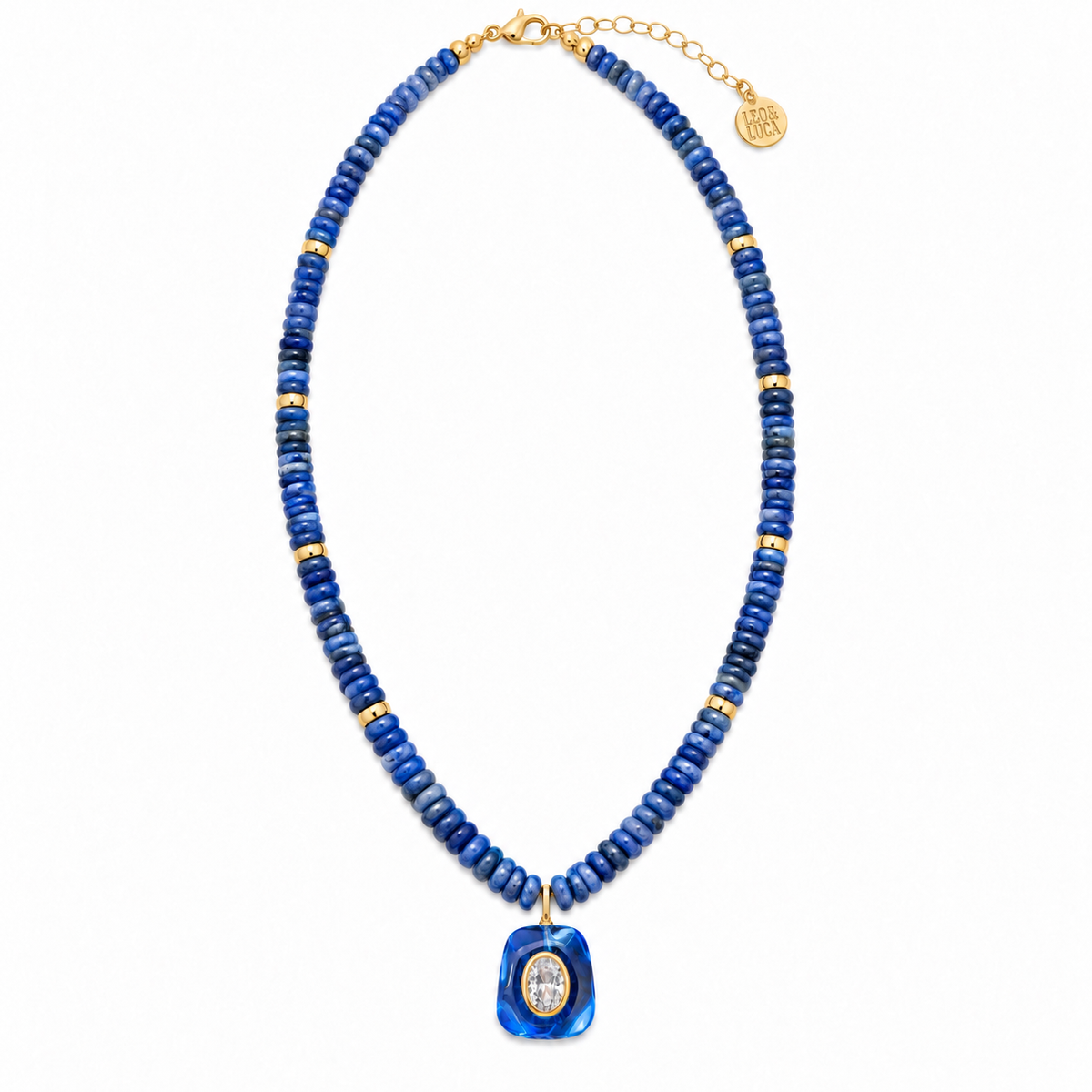 Riviera Blue Pendant Necklace