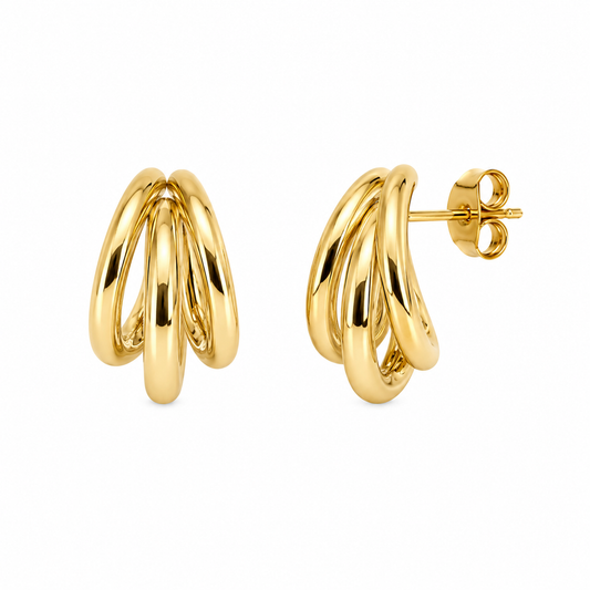 Goldie Triple Hoops