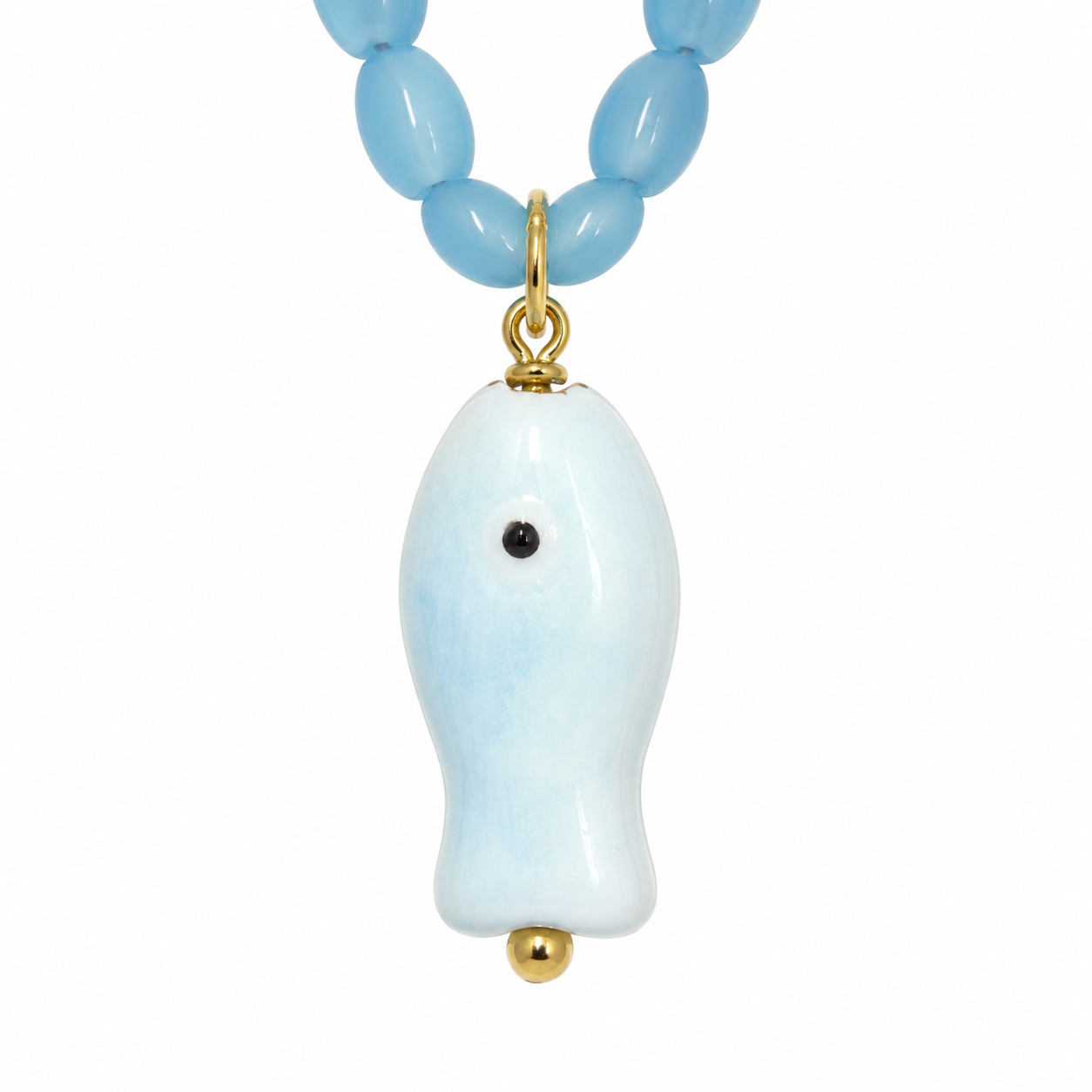 Iridescent Tide Fish Necklace