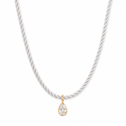 Silver Mist Ribbon Necklace