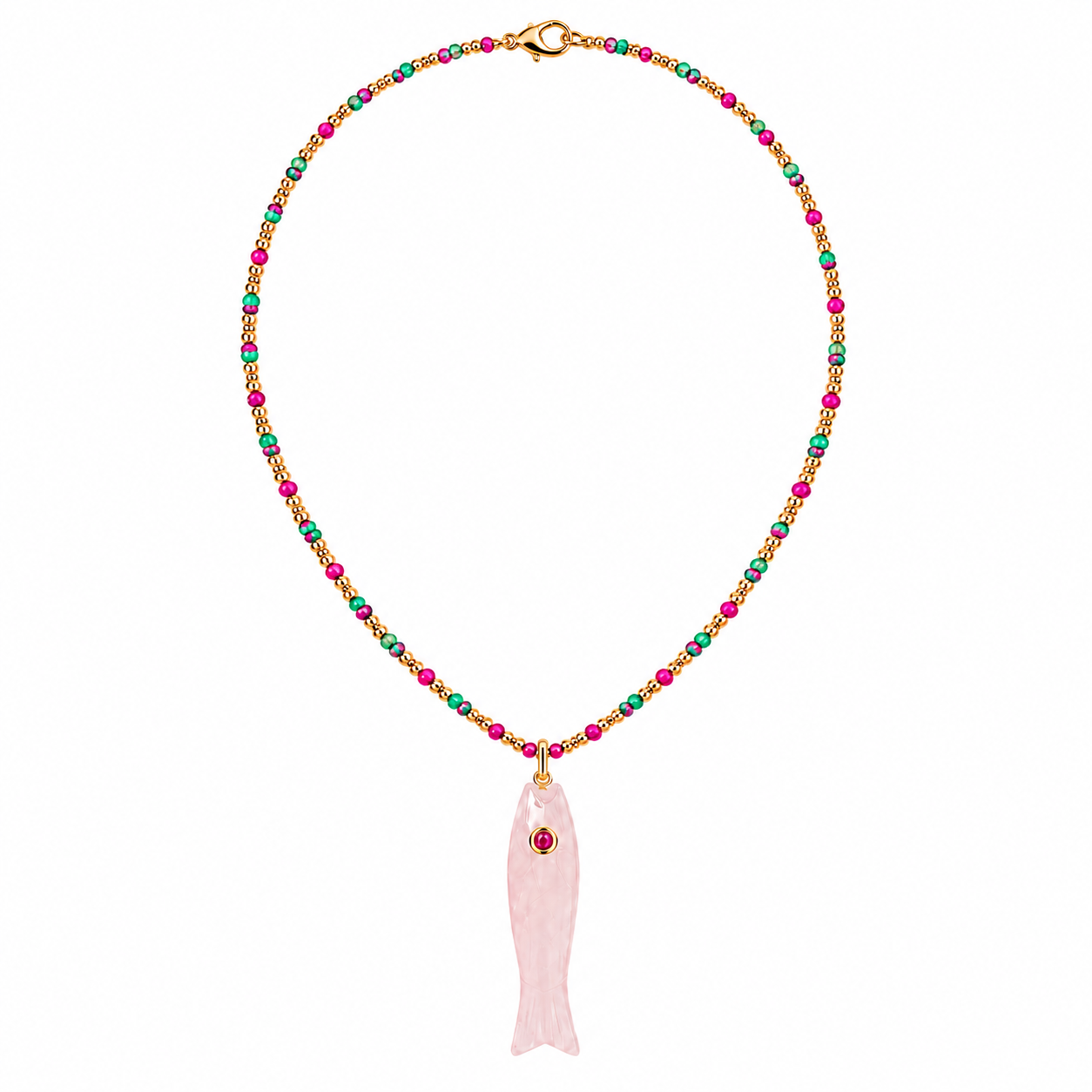 Rose Fish Necklace
