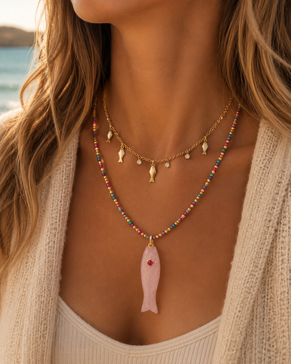 Rose Fish Necklace