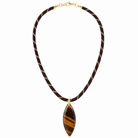 Sierra Tiger Eye Cord Necklace