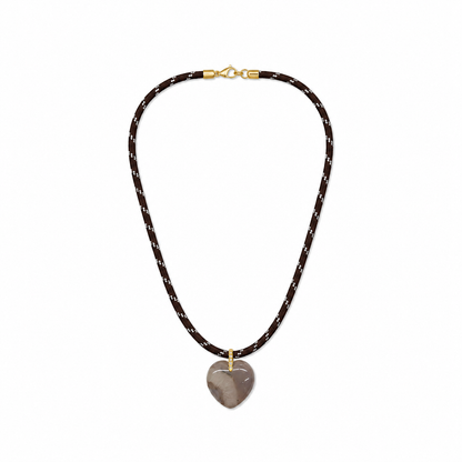 Sable Heart Cord Necklace