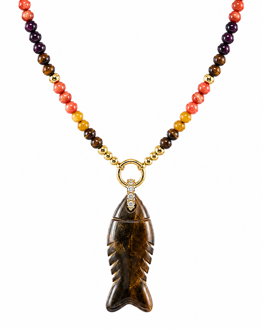 Cove Fish Beaded Necklace