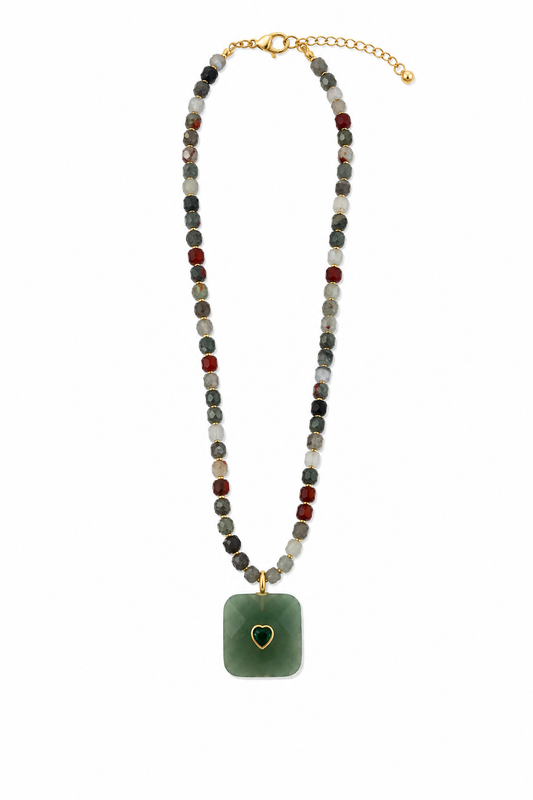 Moss & Ember Heart Necklace