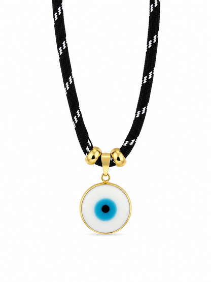 Evil Eye Cord Pendant Necklace