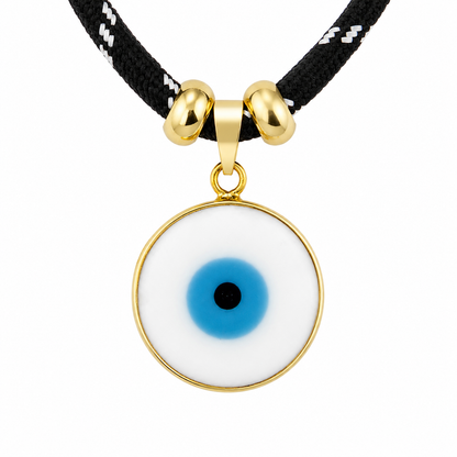 Evil Eye Cord Pendant Necklace