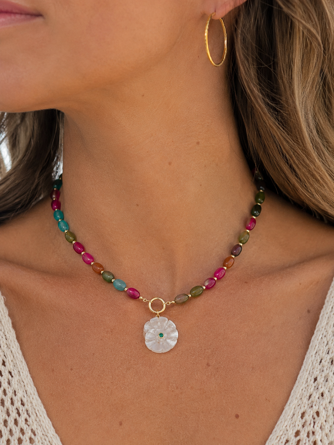 Shell Convertible Beaded Necklace