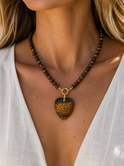 Sienna Heart Beaded Necklace