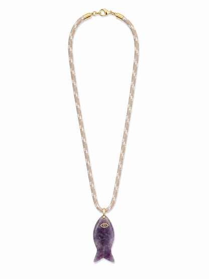 Twilight Tide Fish Cord Necklace