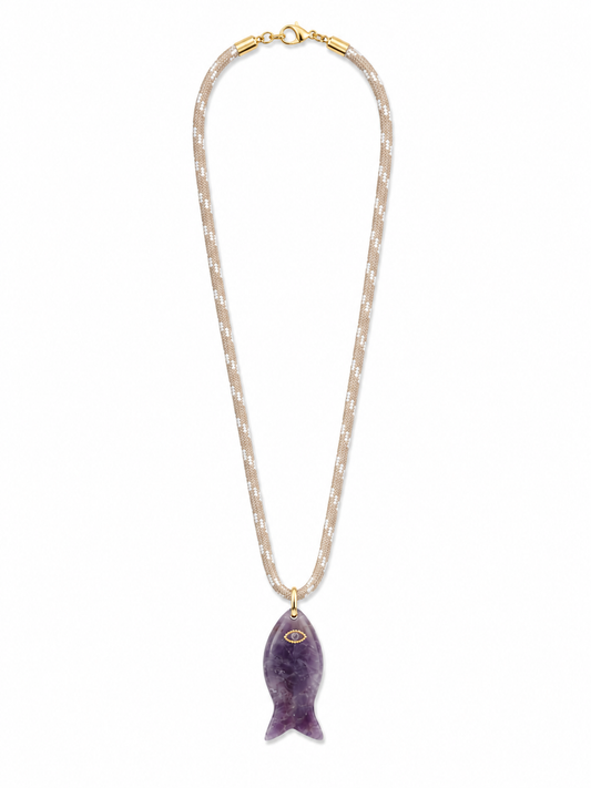 Twilight Tide Fish Cord Necklace
