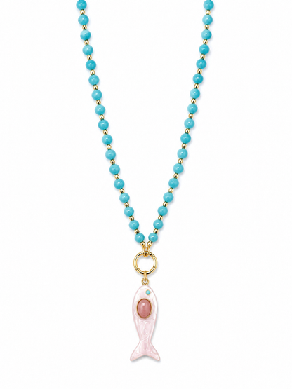 Rosé Catch Beaded Necklace