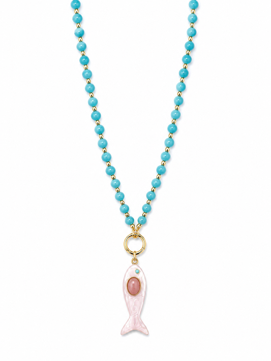 Rosé Catch Beaded Necklace
