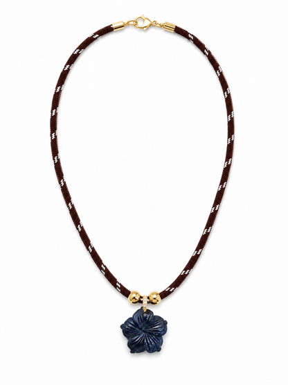 Midnight Bloom Cord Necklace