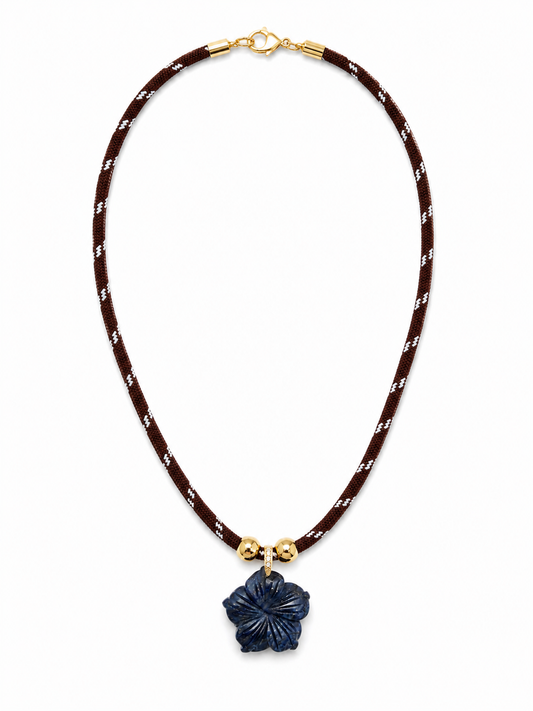 Midnight Bloom Cord Necklace
