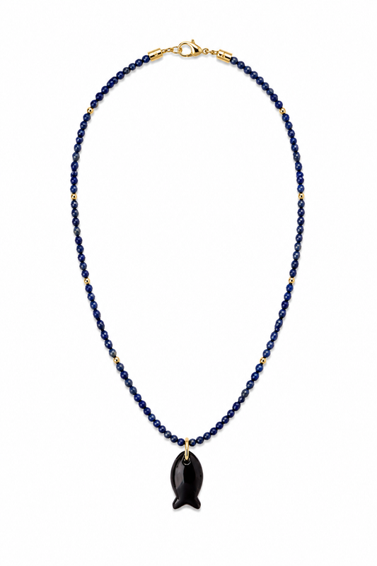 Midnight Tide Fish Necklace