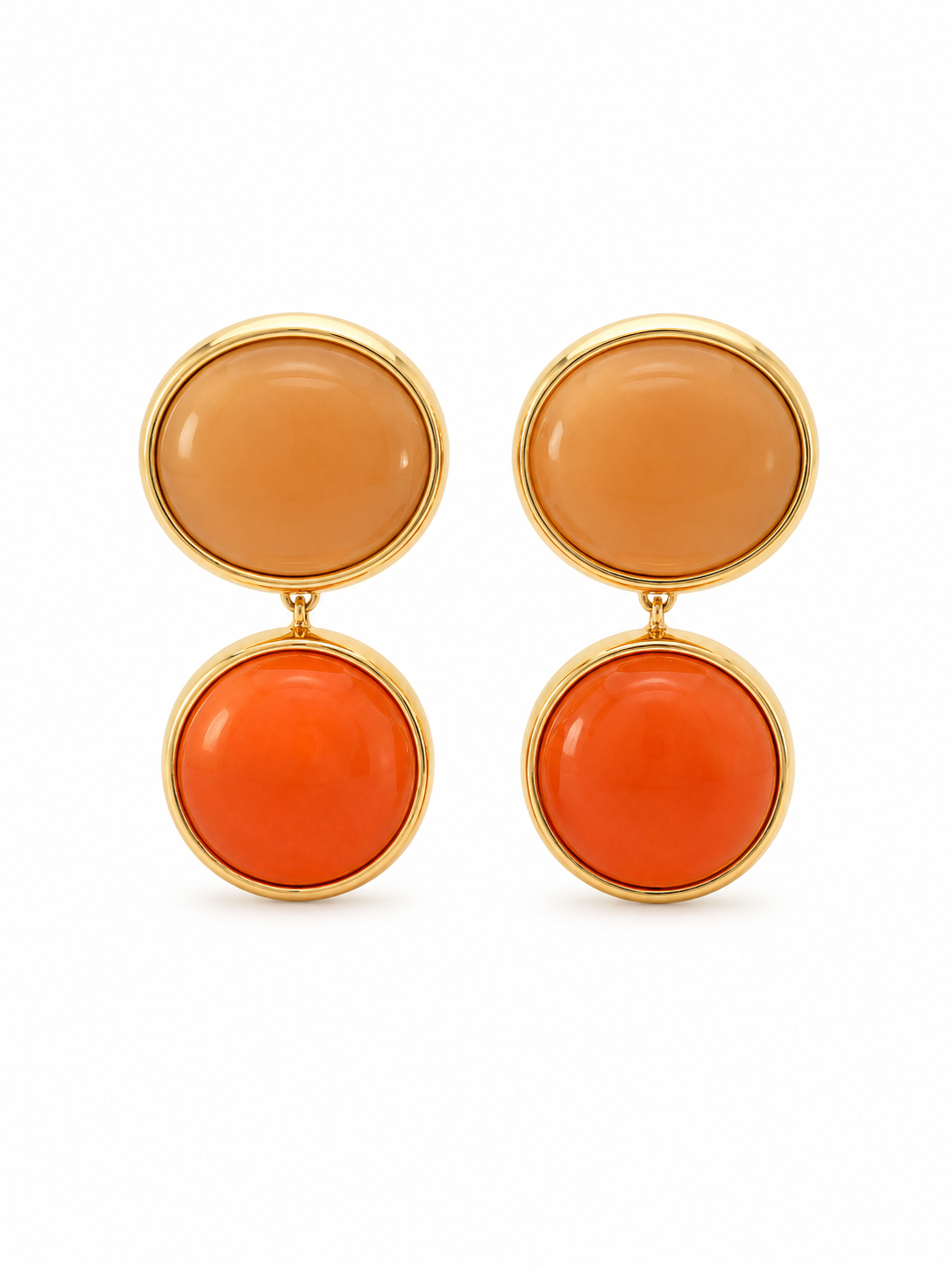 Sunset Cabochon Drop Earrings