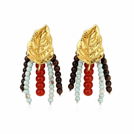 Leaf Fringe Earrings