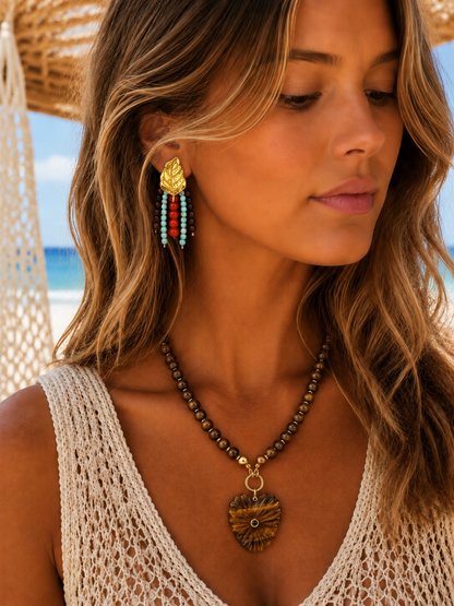 Leaf Fringe Earrings