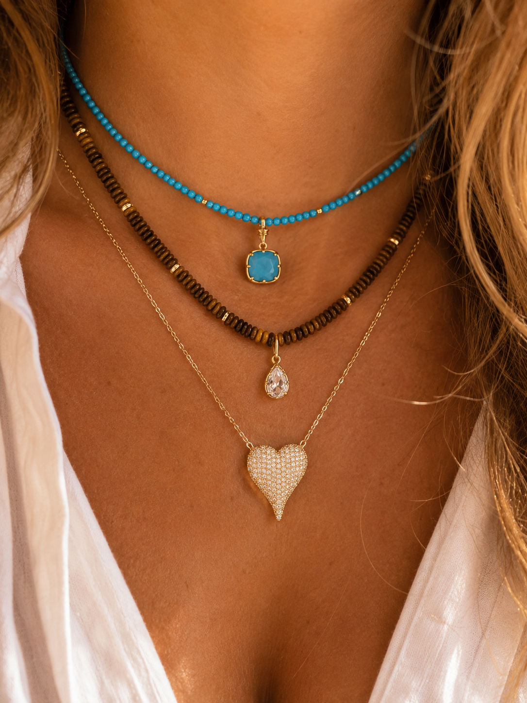 The Amore Pavé Heart Necklace