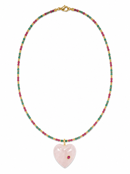 Pink Heart Necklace