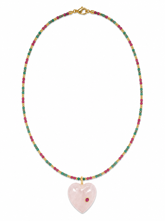 Pink Heart Necklace