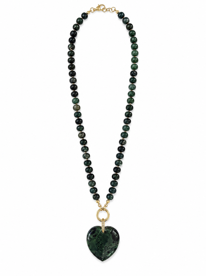 Moss Heart Necklace
