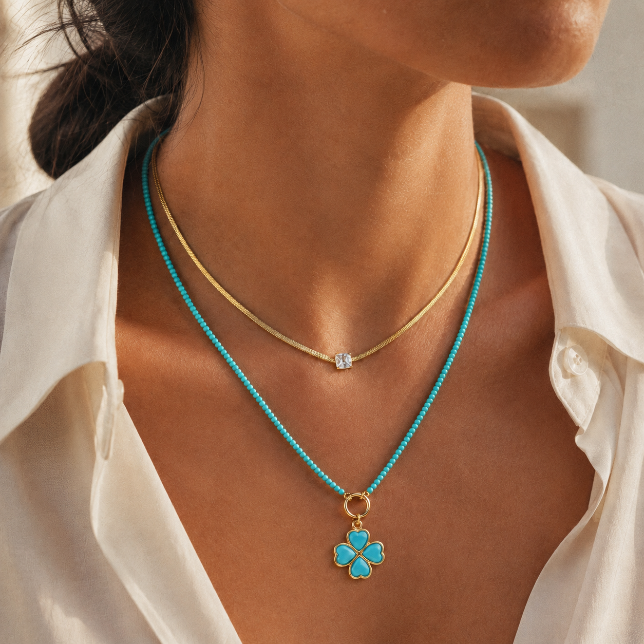 Lucky You Clover Necklace