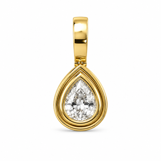 Celeste Double Pear Charm