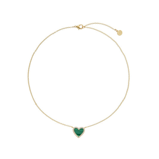 Green Halo Heart Pendant