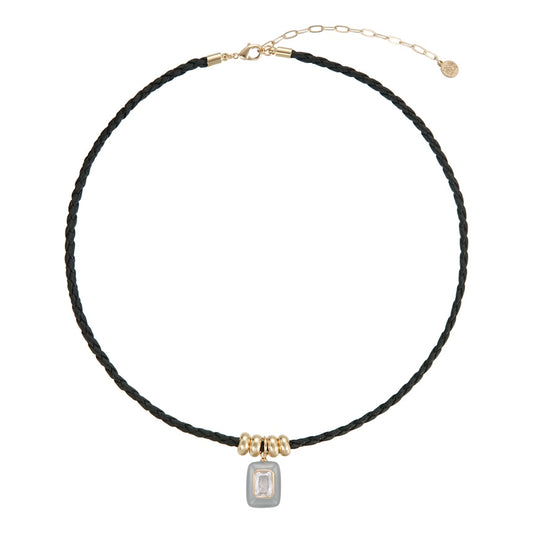 Noir Drop Paracord Necklace