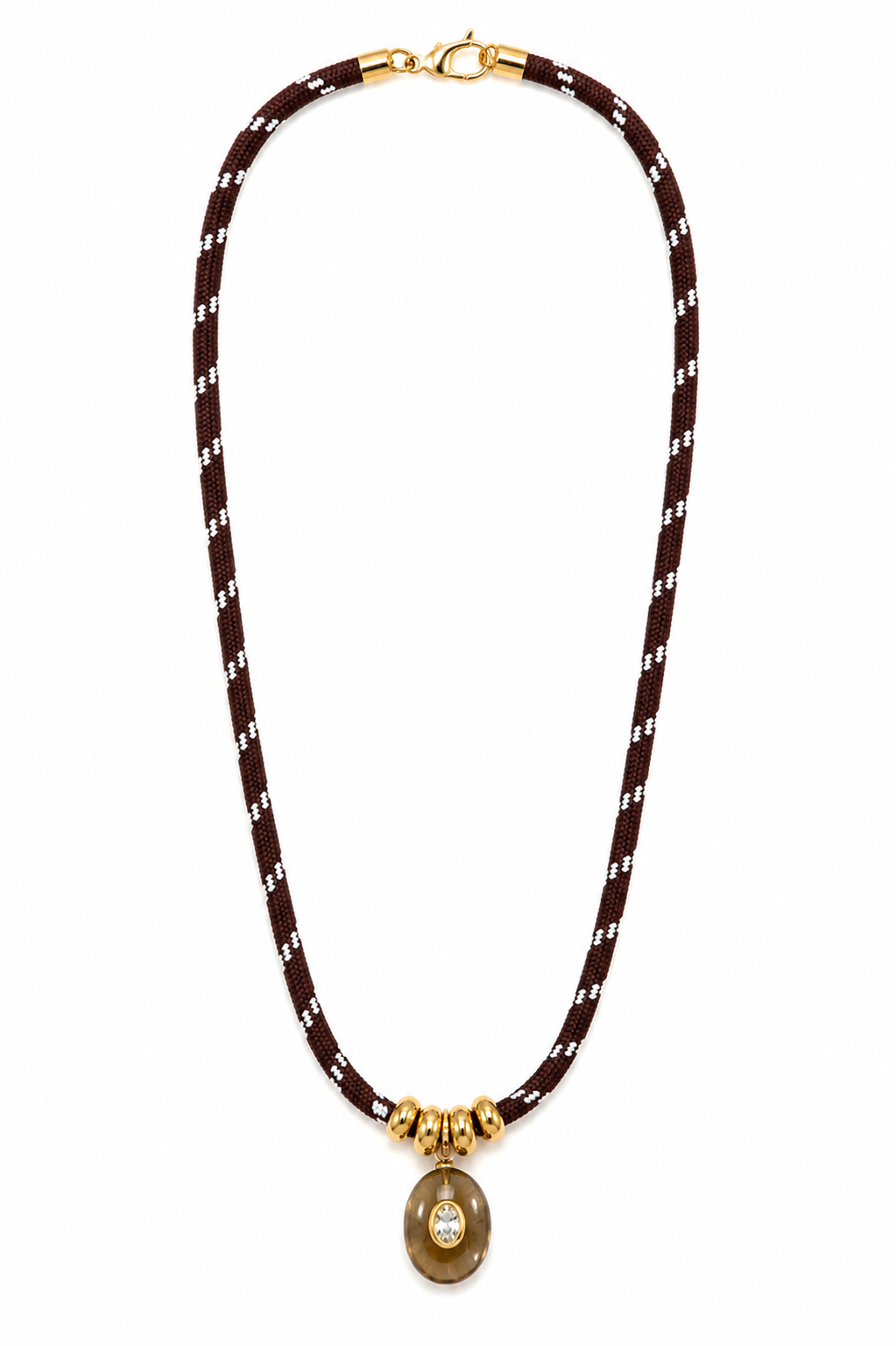 Brown Stone Necklace - Leo & Luca