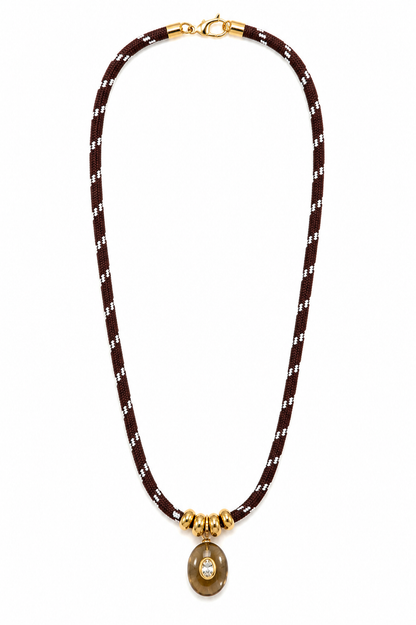 Brown Stone Necklace - Leo & Luca