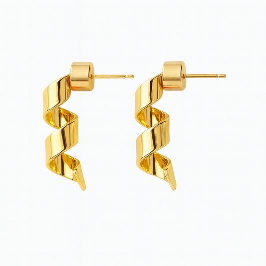 Twist Ribbon Drop Earrings