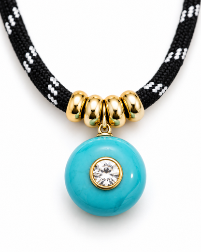 Turquoise And Stone Necklace - Leo & Luca